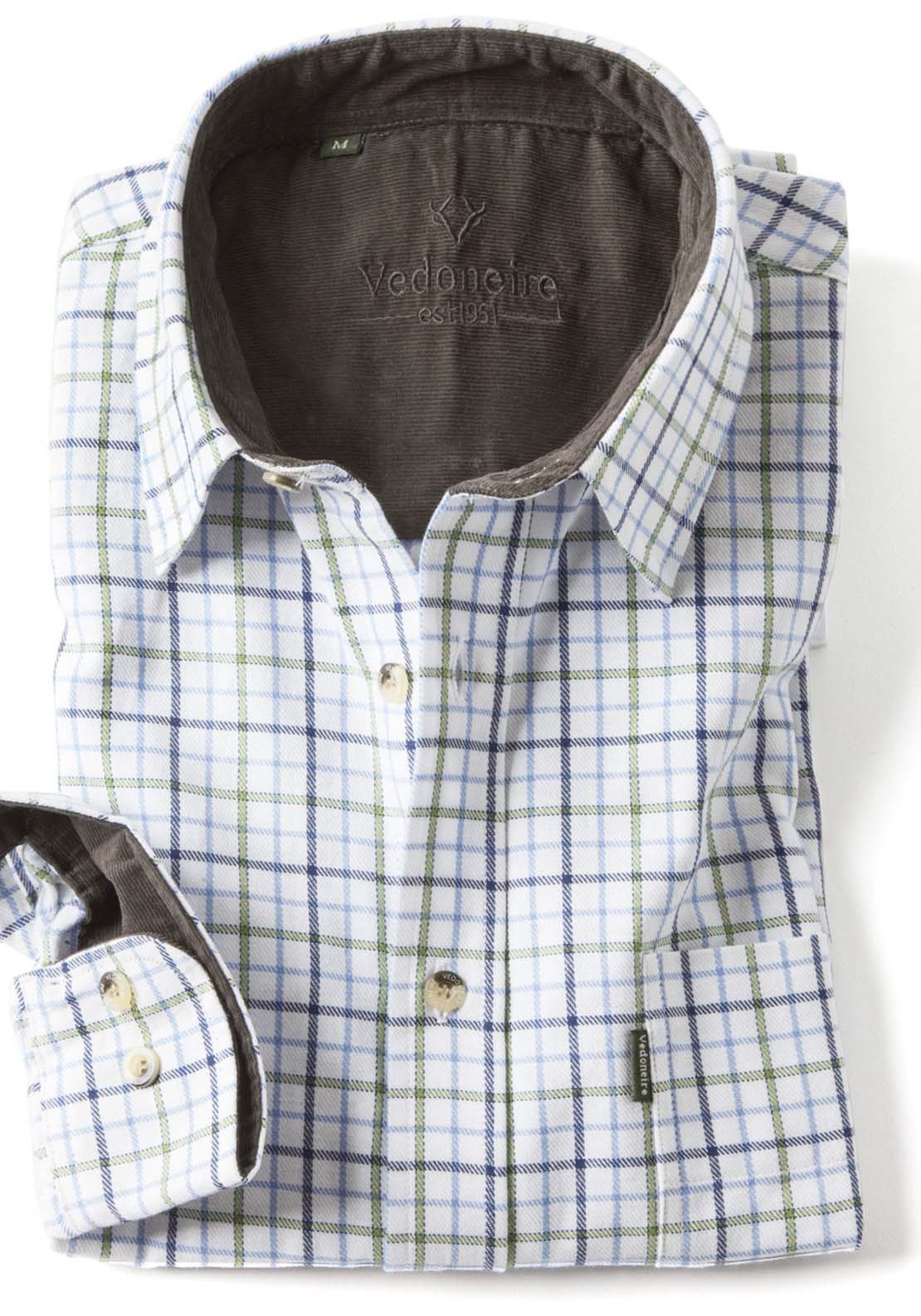 Vedoneire Heavy Brush Twill Shirt - Green 1 Shaws Department Stores