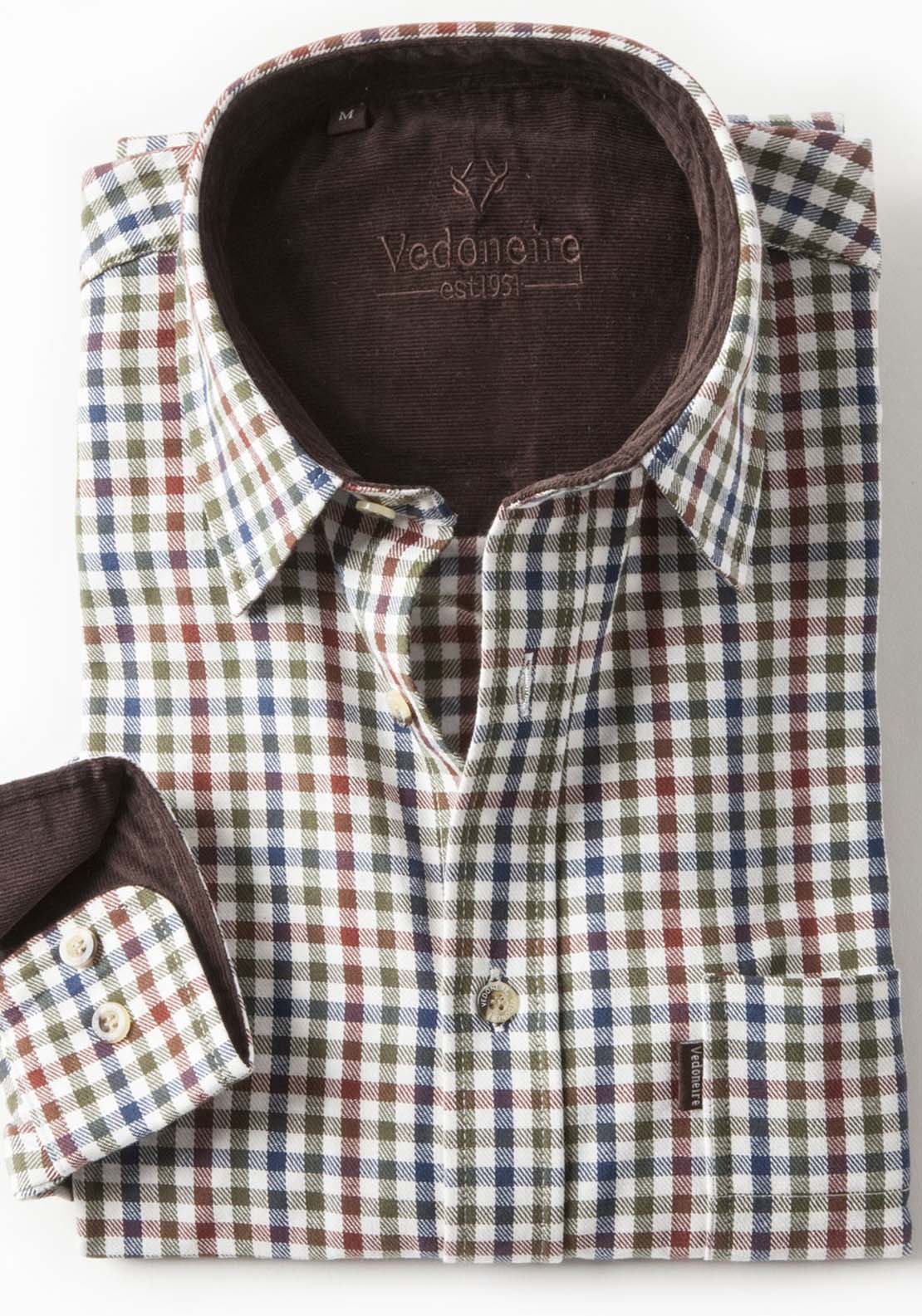 Vedoneire Heavy Brush Twill Shirt - Green 1 Shaws Department Stores