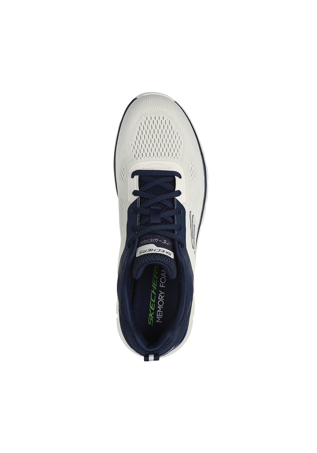 Skechers Track Broader - Off-White & Navy 4 Shaws Department Stores