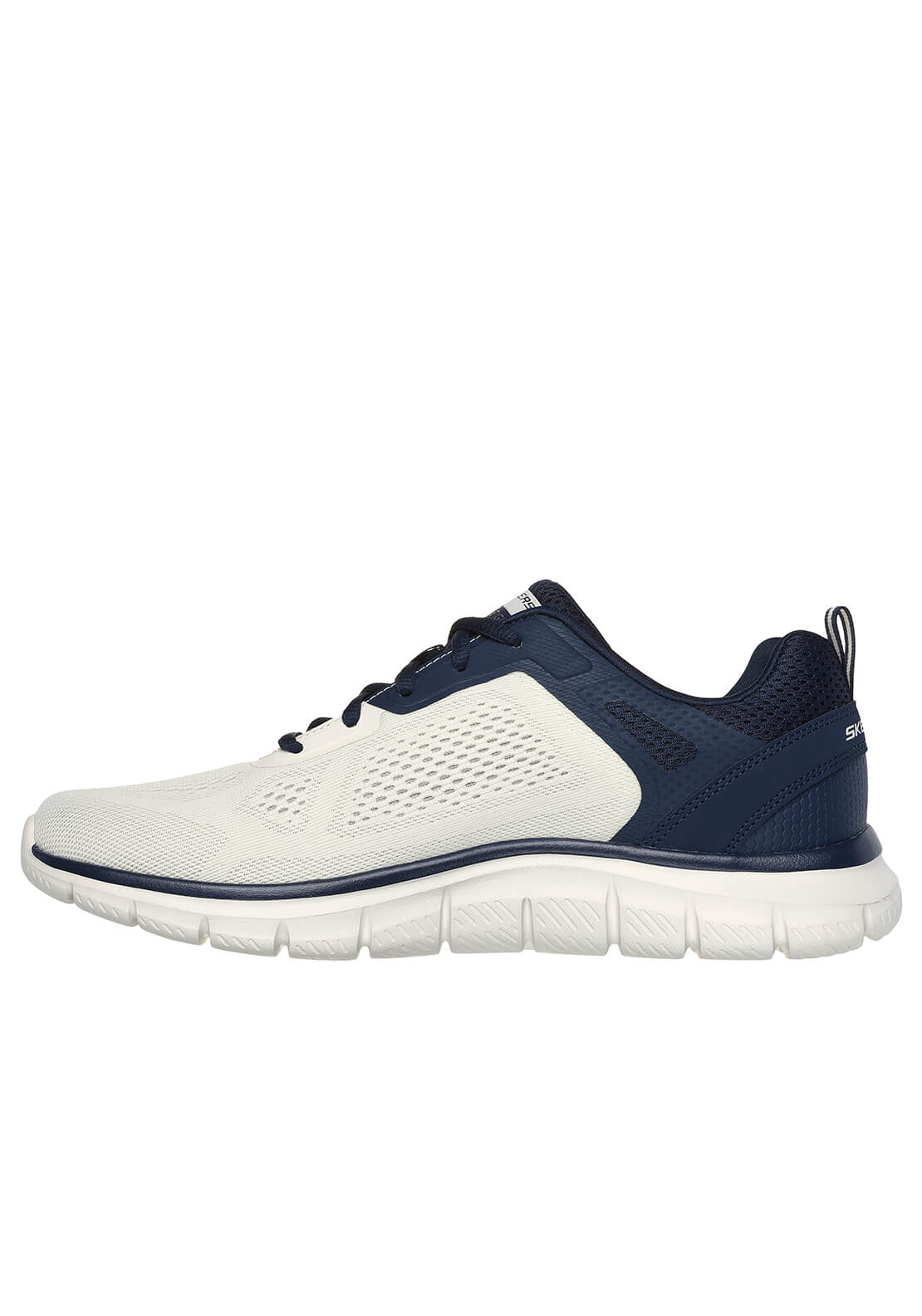 Skechers Track Broader - Off-White & Navy 2 Shaws Department Stores