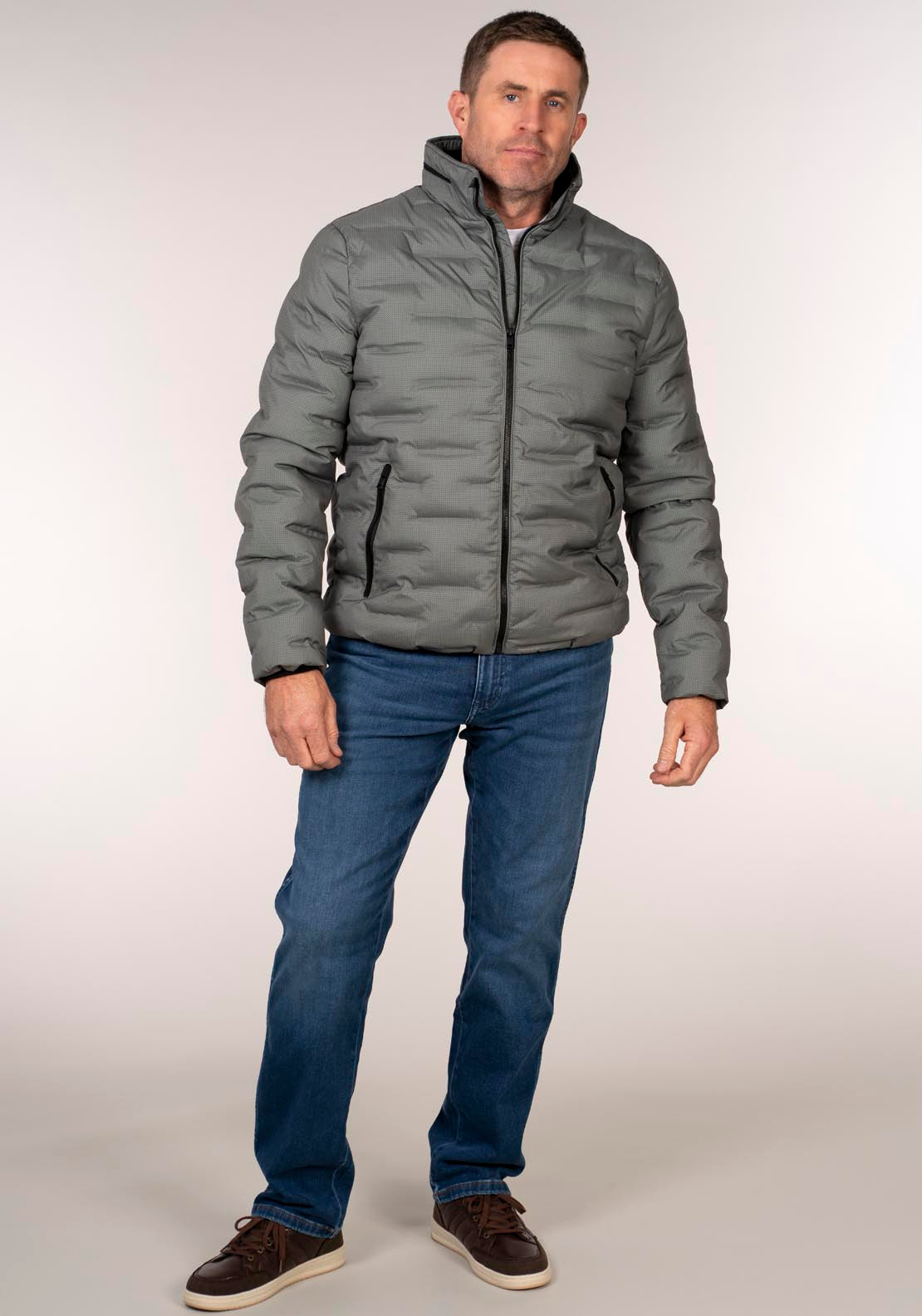 Yeats Light Quilted Puffa Jacket - Green 5 Shaws Department Stores