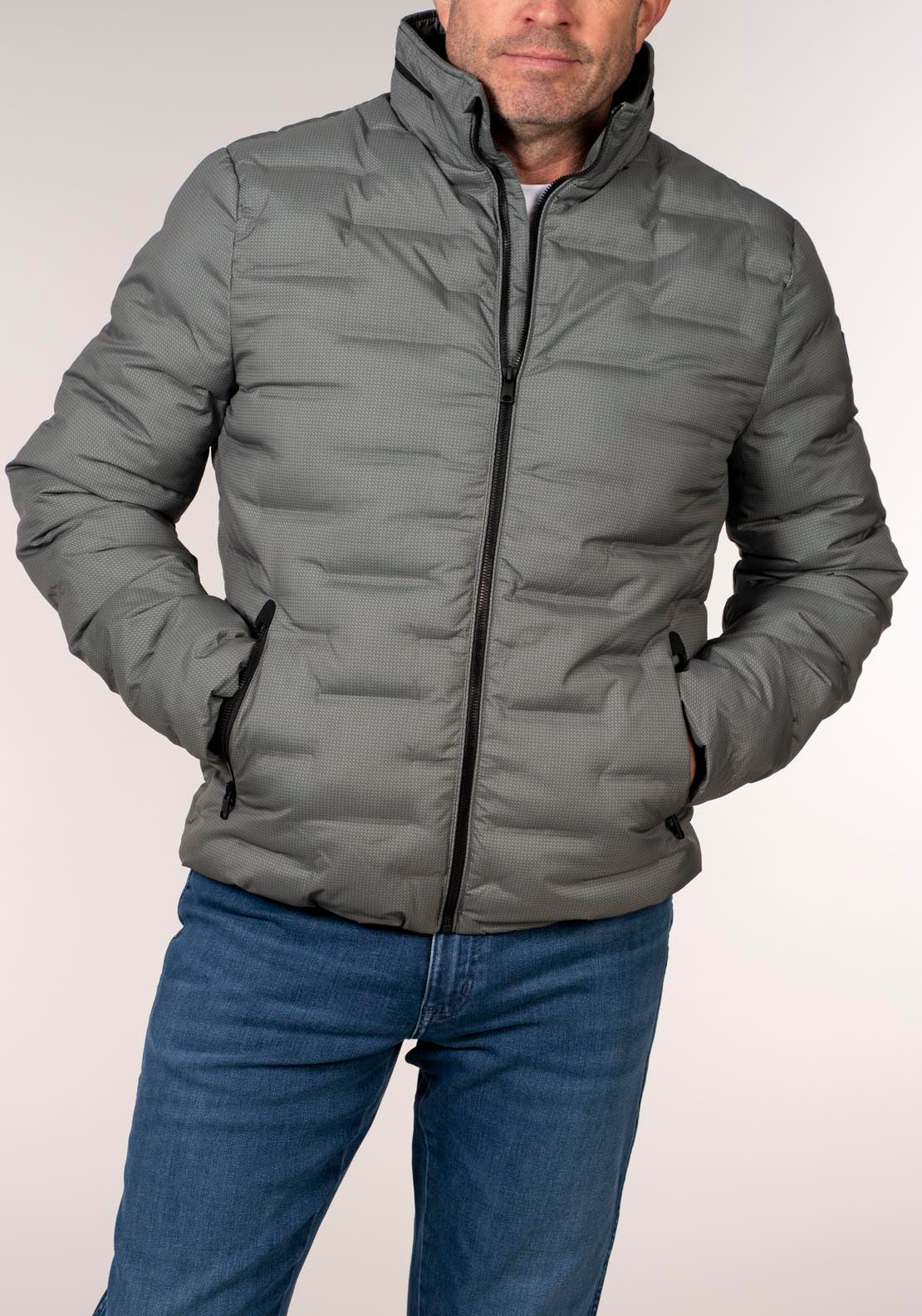 Yeats Light Quilted Puffa Jacket - Green 4 Shaws Department Stores