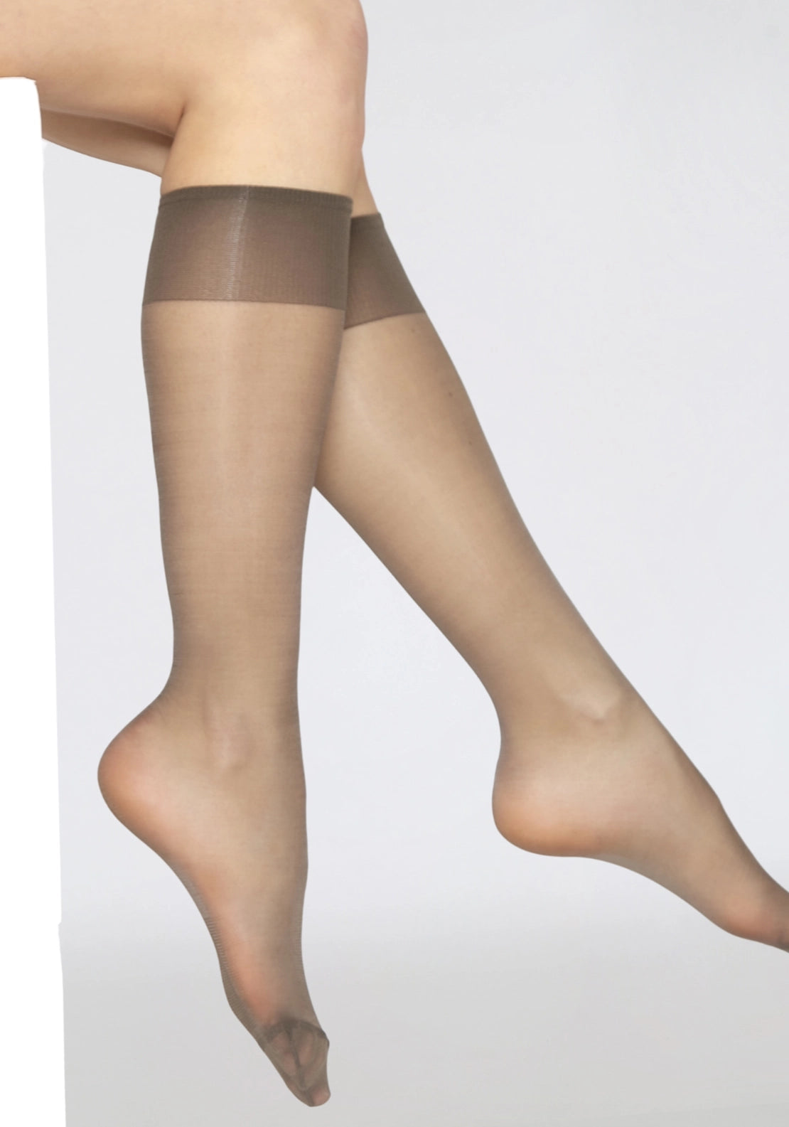Marie Claire Satin Sheen 15 Denier Knee High 2 Pair Pack - Black 1 Shaws Department Stores