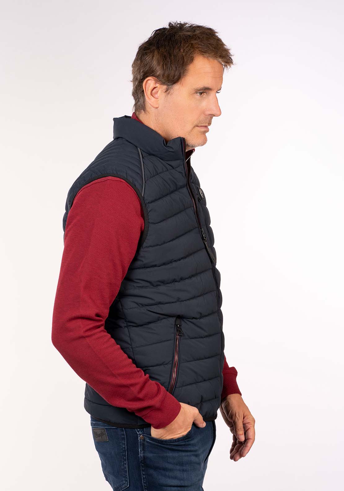 Lerros Quilted Gilet - Blue Knight 4 Shaws Department Stores