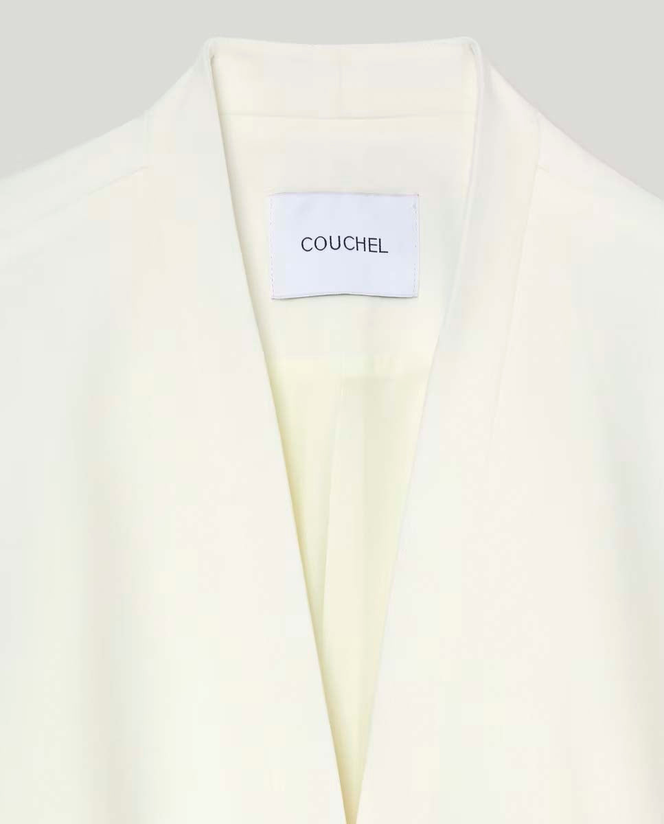 Couchel Plain Suit Without Lapel - White 6 Shaws Department Stores