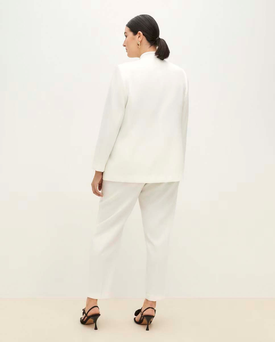 Couchel Plain Suit Without Lapel - White 4 Shaws Department Stores