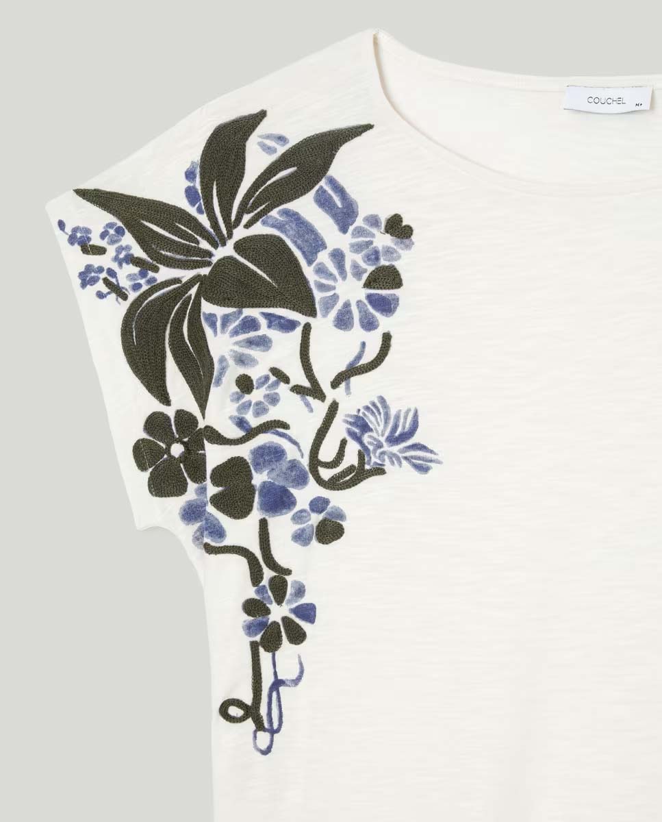 Couchel Short Sleeve Tshirt - White 4 Shaws Department Stores