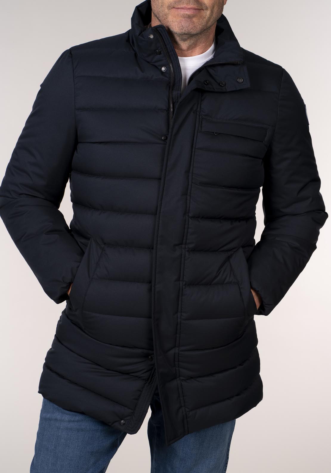 3/4 Quilted Jacket - Blue
