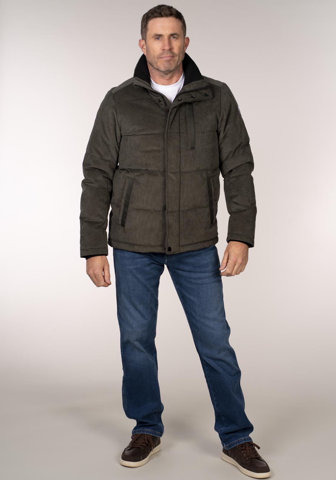 Quilted Puffer Jacket - Green