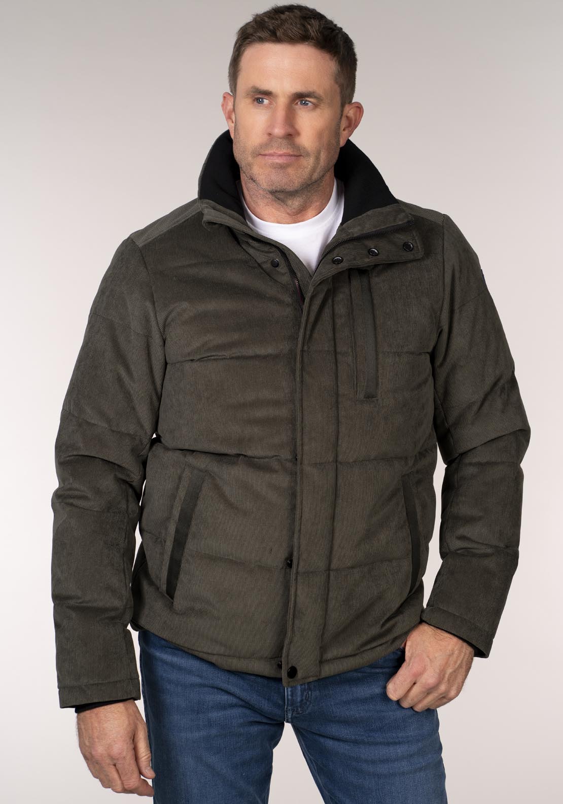 Quilted Puffer Jacket - Green
