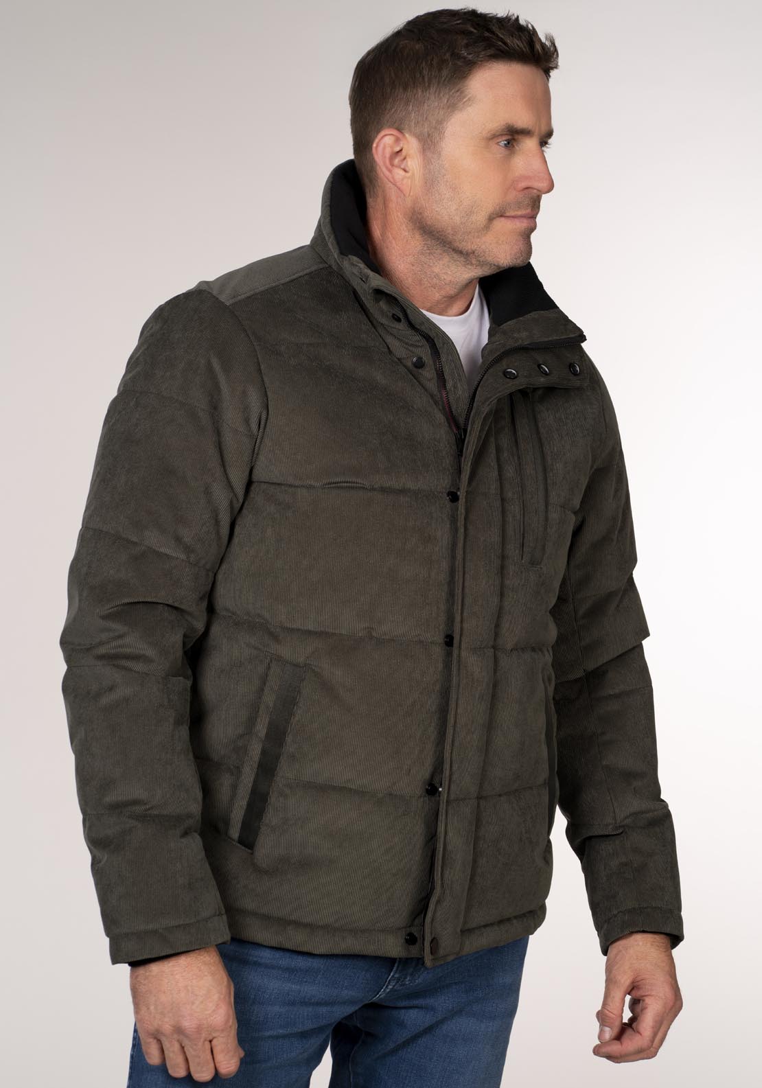 Quilted Puffer Jacket - Green