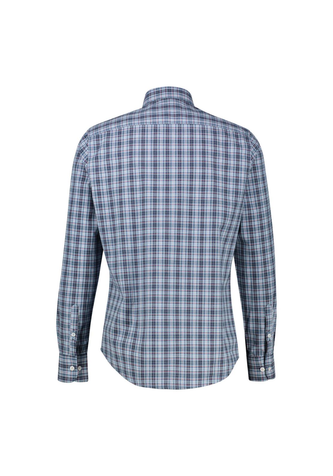 Lerros Check Long Sleeve Shirt - Classic Navy 4 Shaws Department Stores