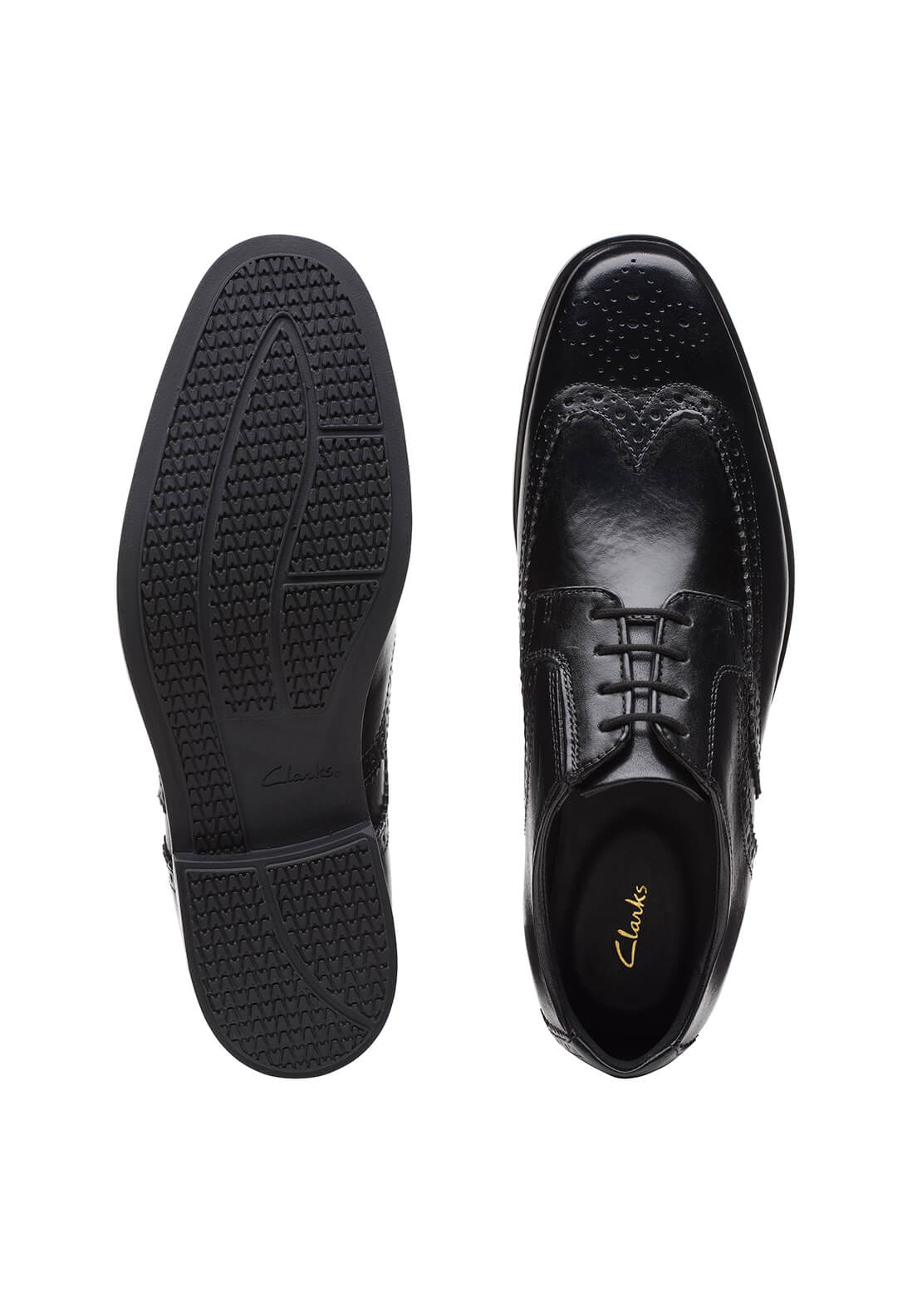 Clarks Howard Wing Formal Shoe - Black 7 Shaws Department Stores