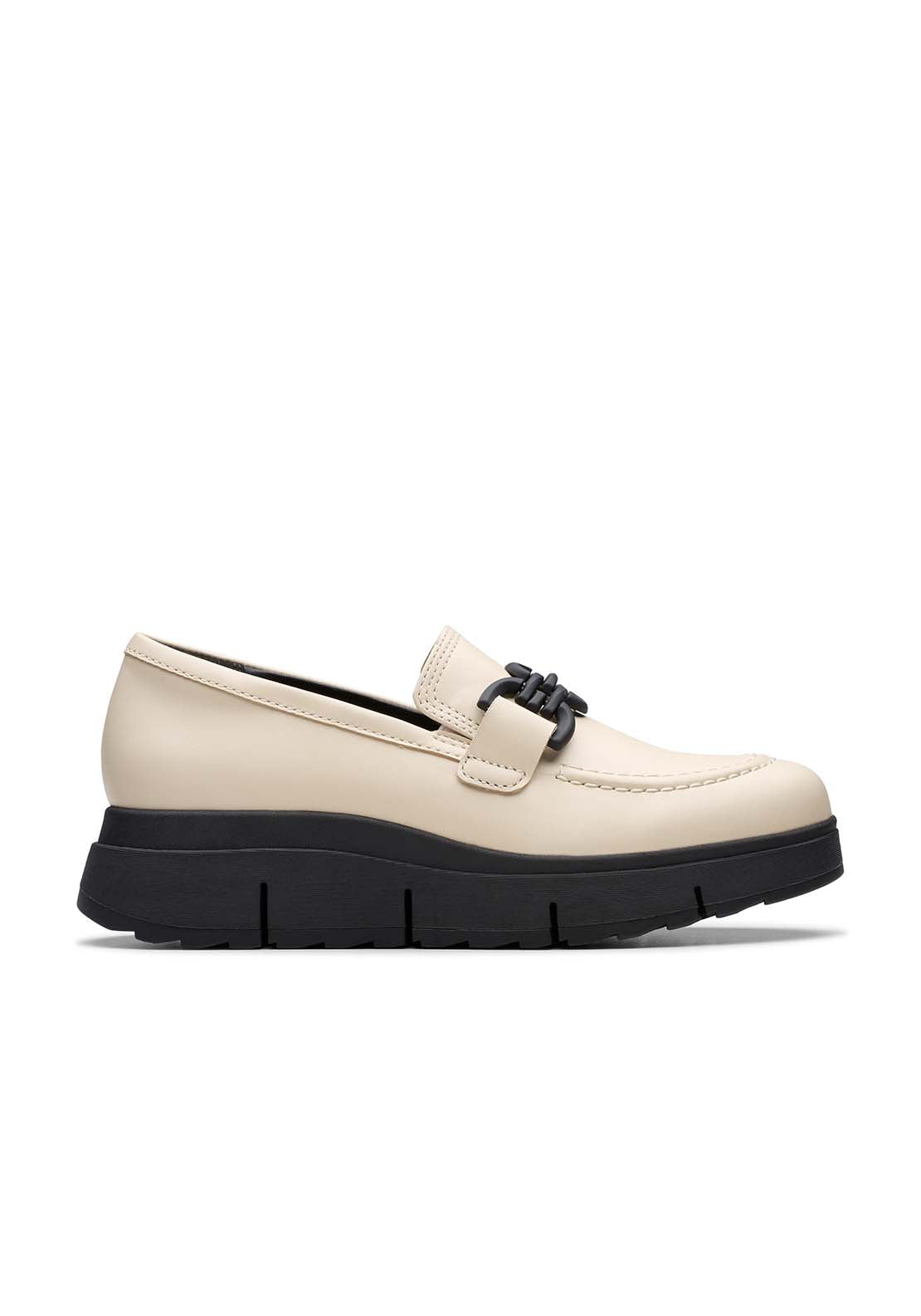 Clarks Loriini Izzy Shoe - Cream Leather 7 Shaws Department Stores