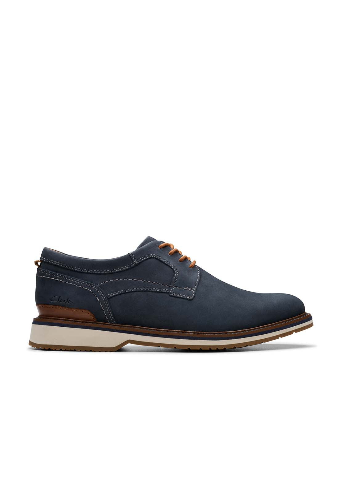Clarks Monahan Plain Shoe - Navy 6 Shaws Department Stores