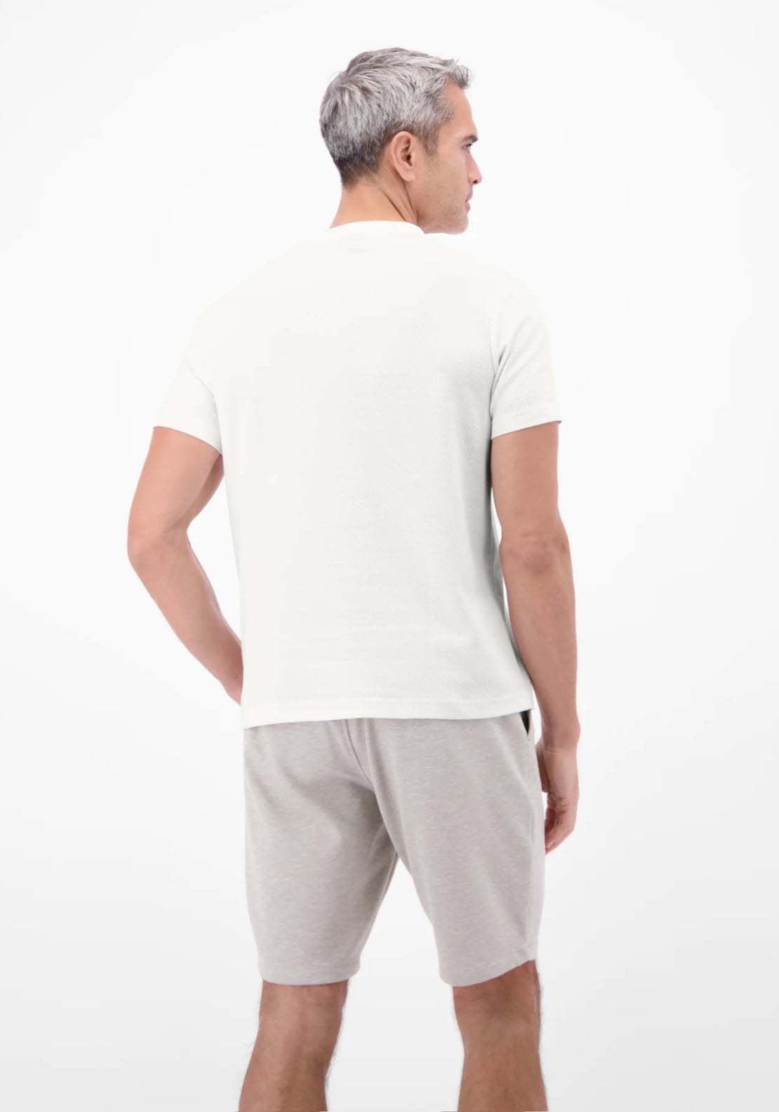 Lerros 100% Cotton Waffle Texture T-Shirt - White 2 Shaws Department Stores