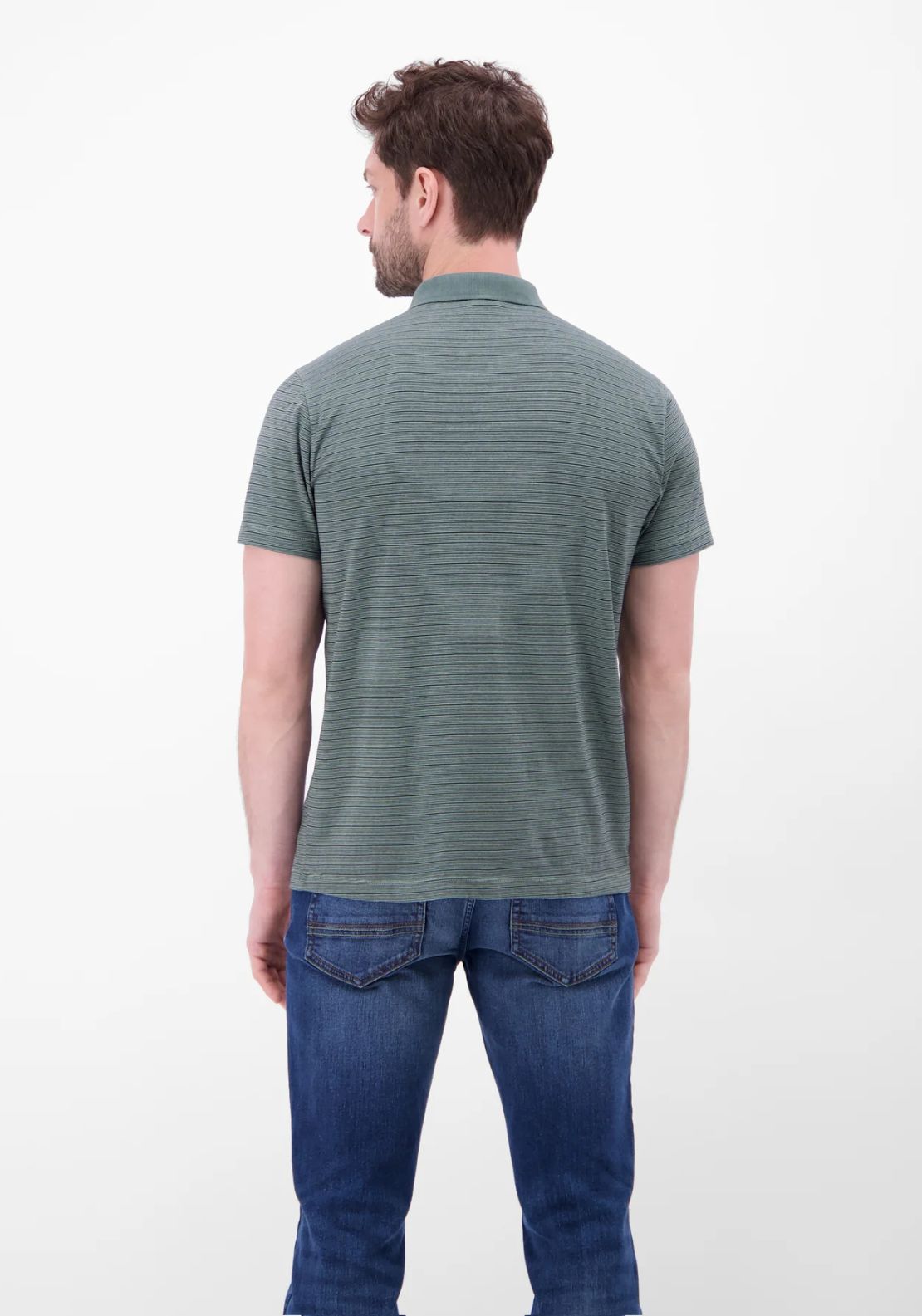 Lerros Classic Short Sleeve Polo Shirt - Storm Grey 2 Shaws Department Stores