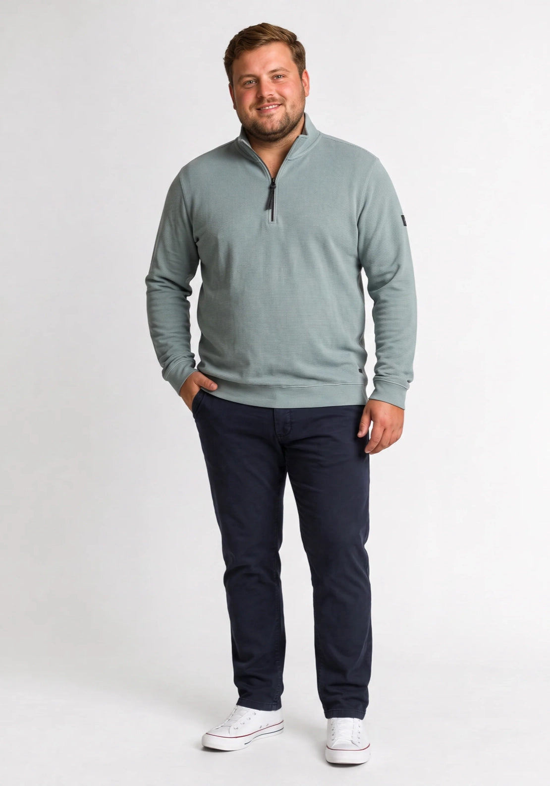 1/4 Zip Sweatshirt - Blue