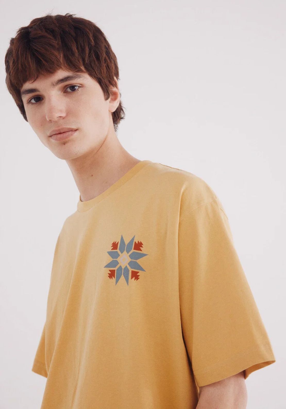 Springfield Ethnic T-Shirt - Yellow 3 Shaws Department Stores