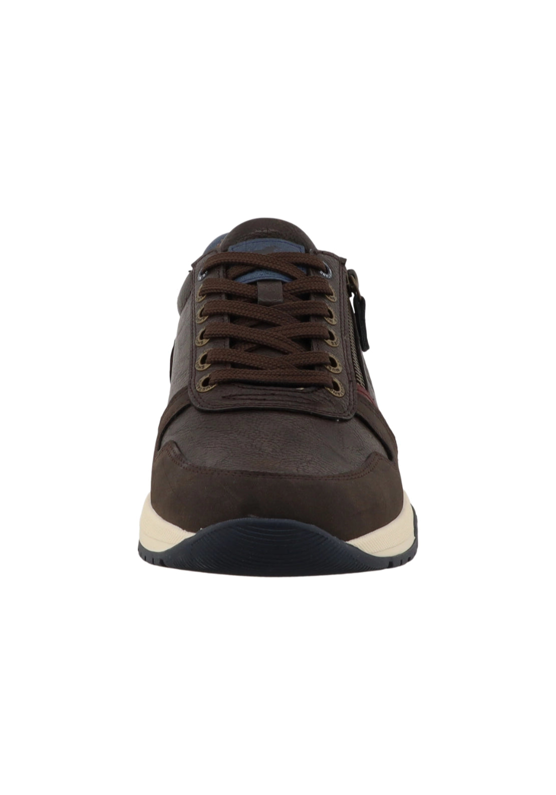 Cream Unit Side Zip Trainer - Mokka