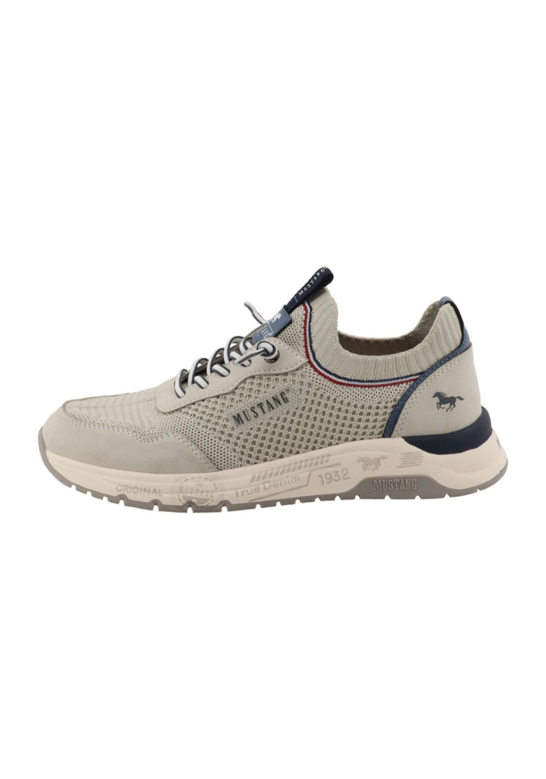 Mustang Mesh Style Trainer - White 1 Shaws Department Stores