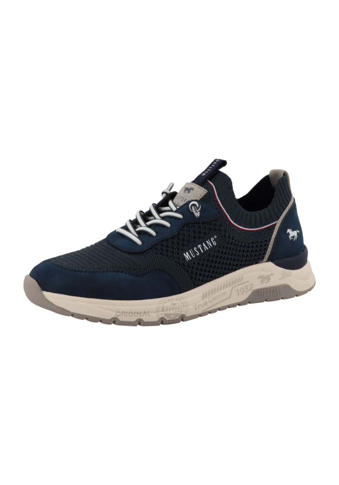 Mustang Mesh Style Trainer - Navy 4 Shaws Department Stores