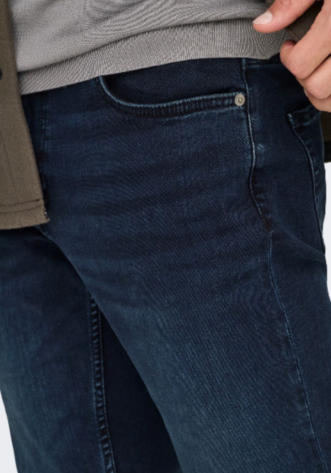 Only & Sons Onsloom Slim Fit Jeans - Blue Black Denim 3 Shaws Department Stores