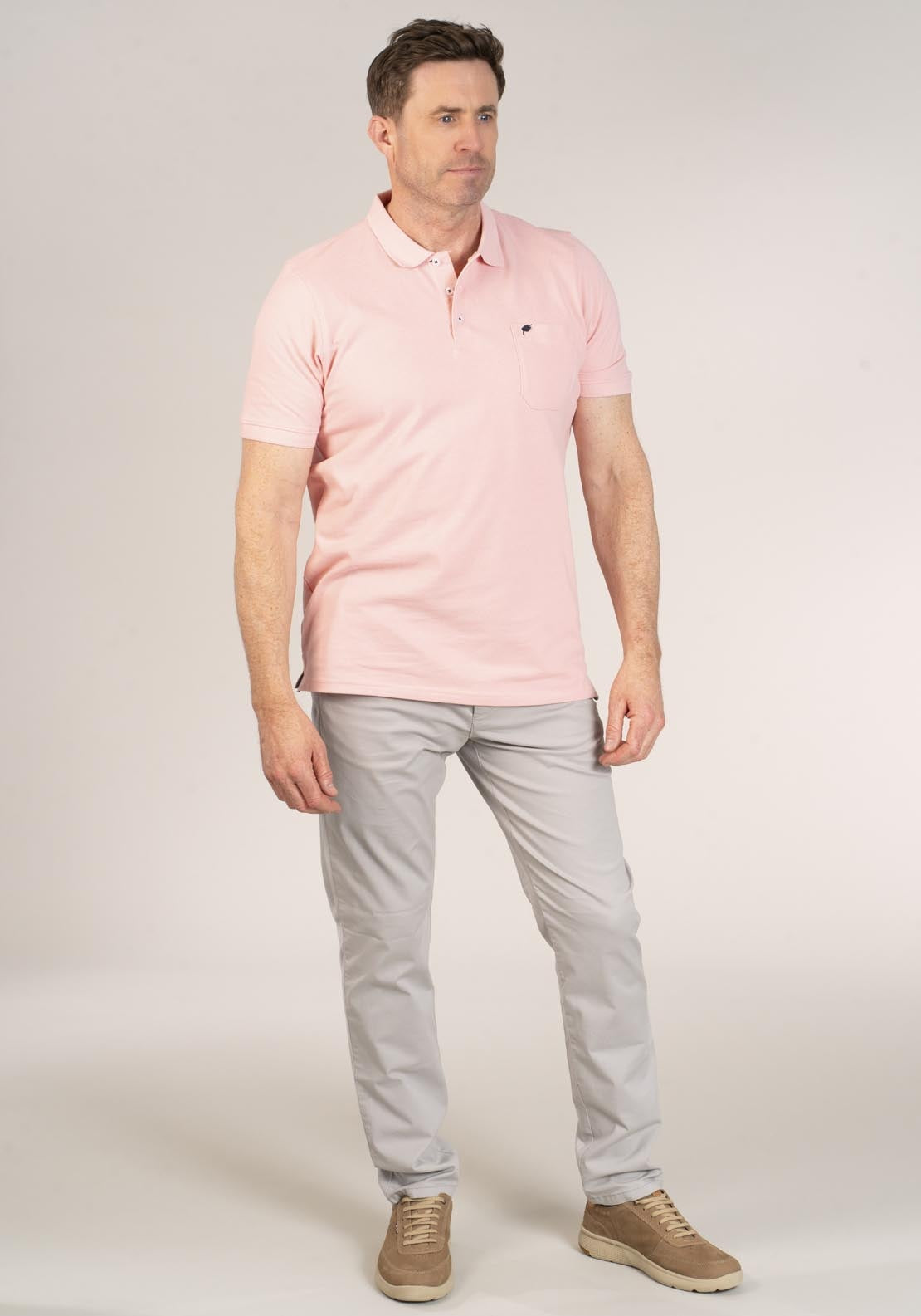 Yeats Niels Short-sleeve Polo - Pink 7 Shaws Department Stores