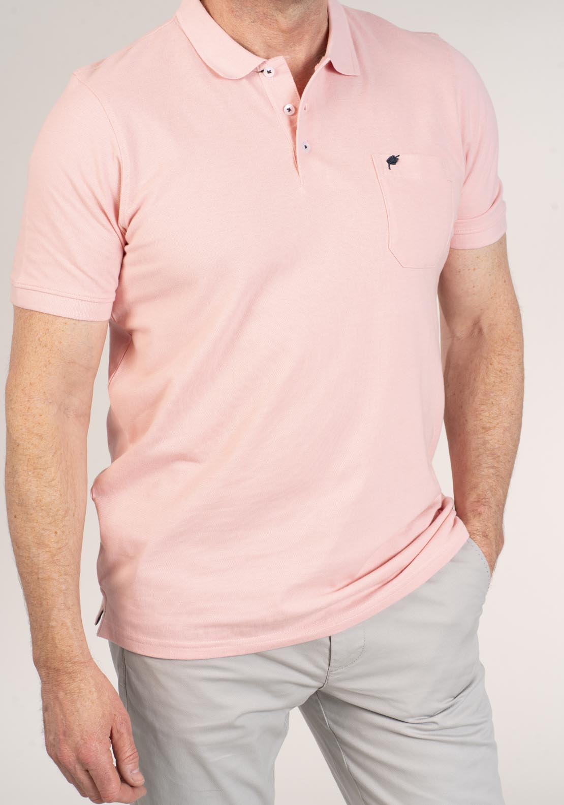 Yeats Niels Short-sleeve Polo - Pink 1 Shaws Department Stores