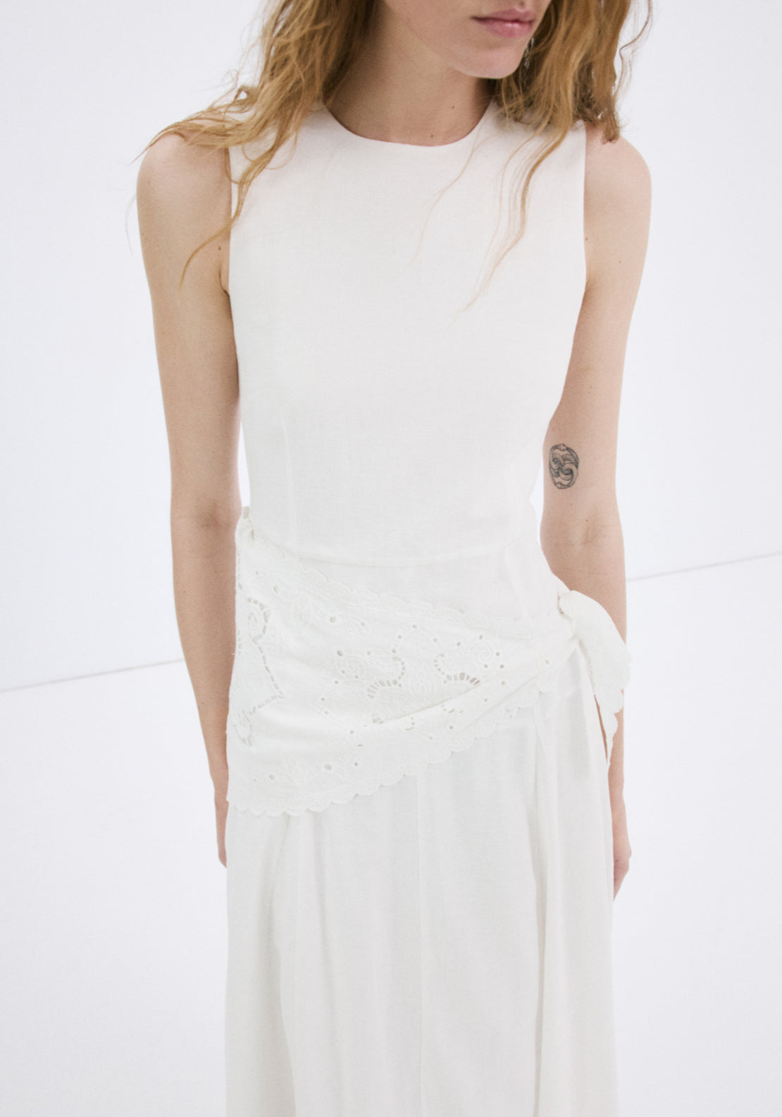 Mango Handkerchief A-Line Dress - White 4 Shaws Department Stores