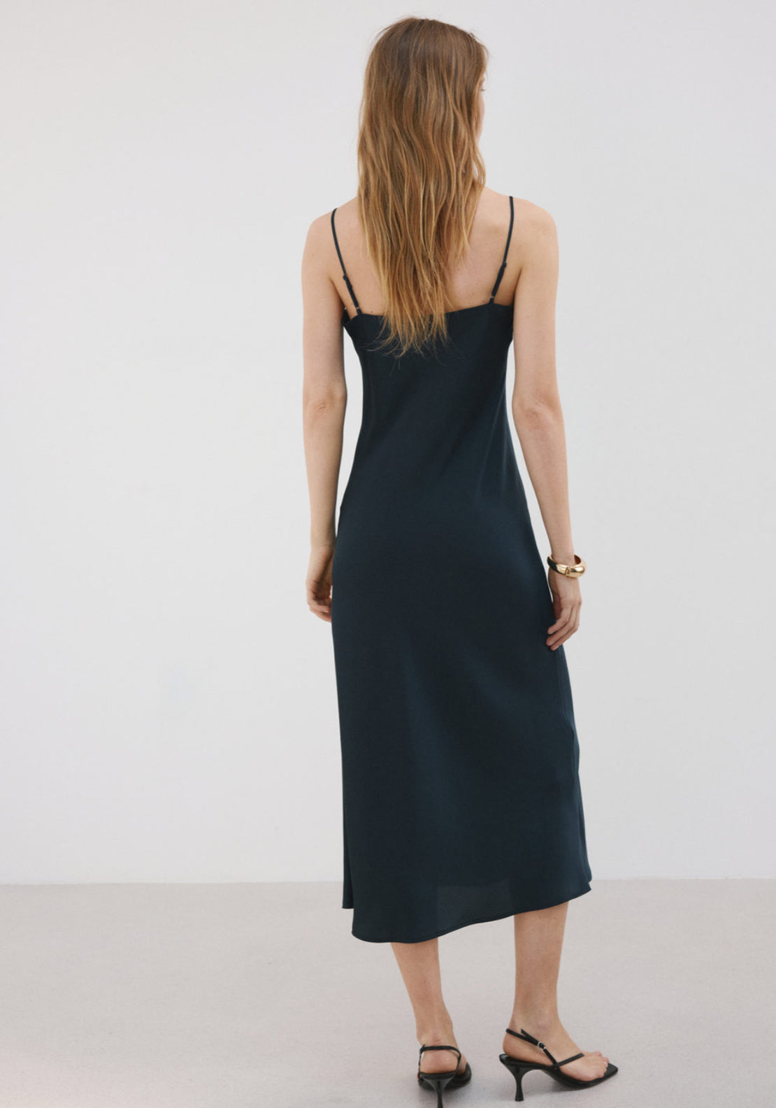 Satin Camisole Dress - Blue