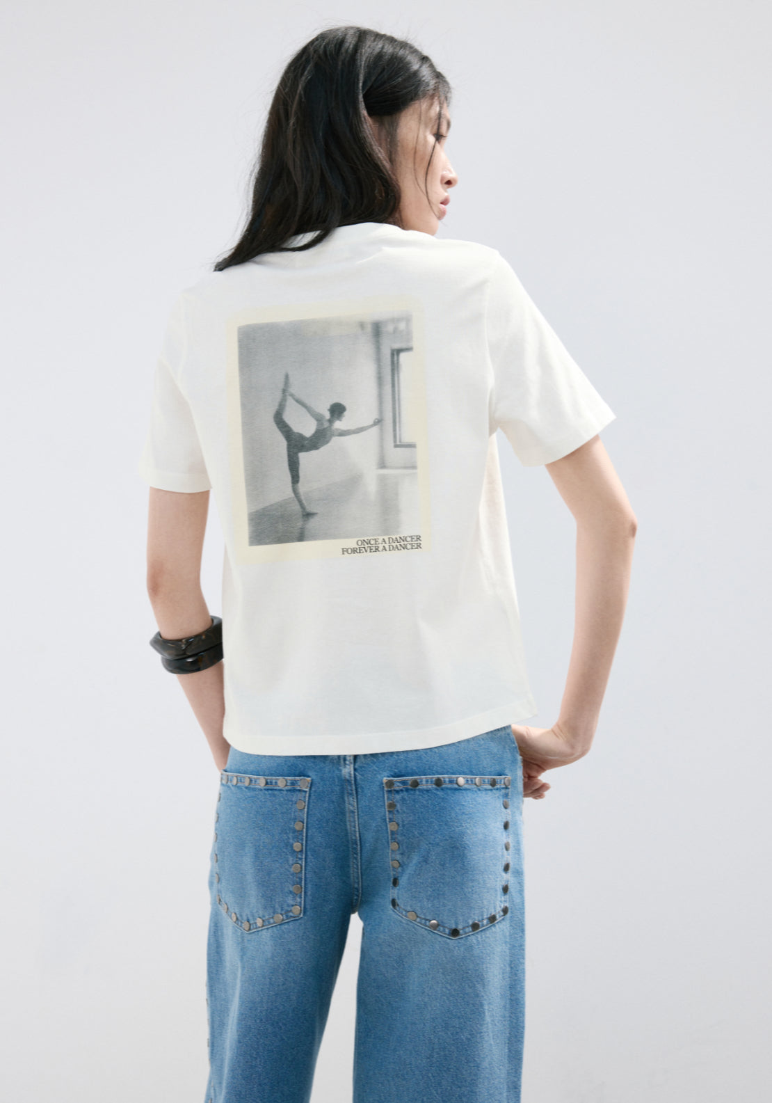 Mango Rin Short Sleeve Printed T-Shirt - White 2 Shaws Department Stores