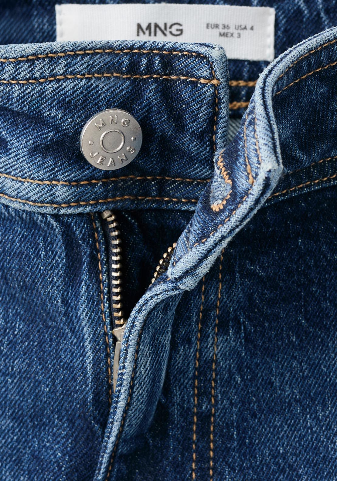 Mango Catherin High Rise Culotte Jeans - Blue 9 Shaws Department Stores