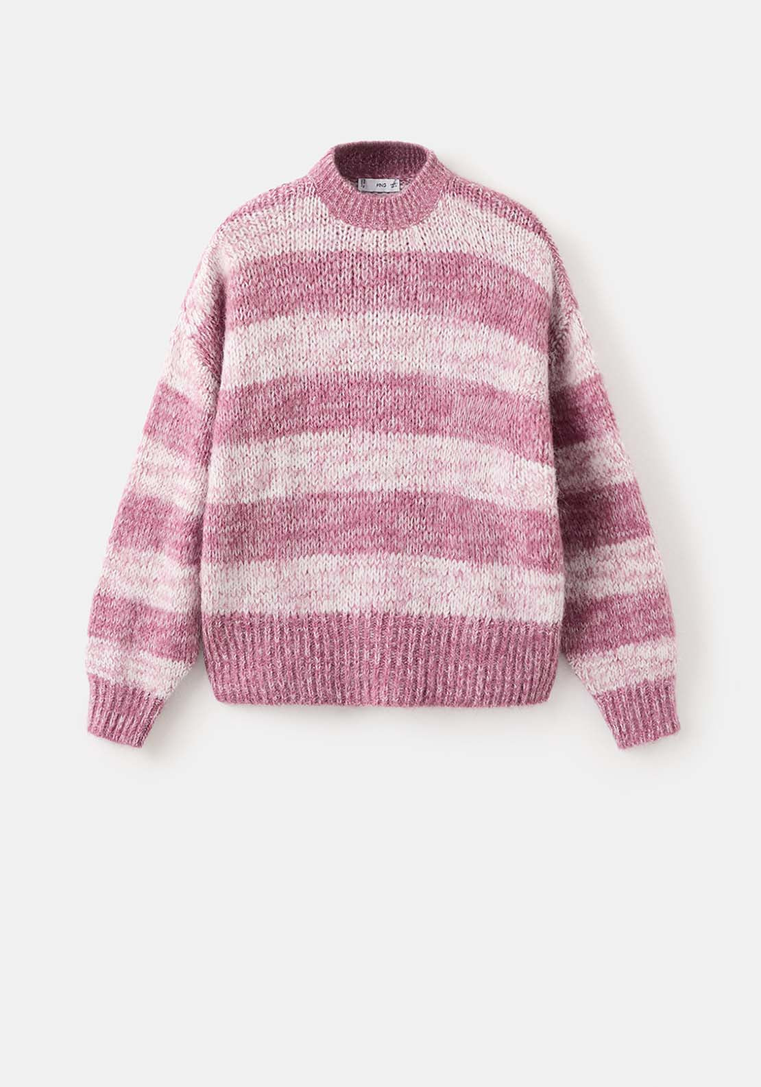 Oversized Striped Sweater - Pink