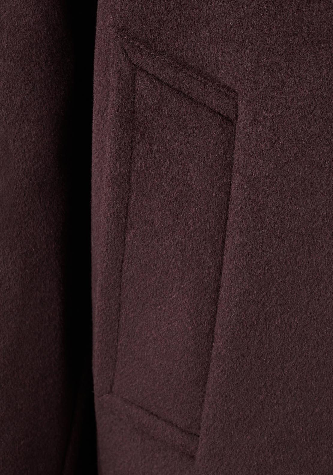 Wool Jacket With Shirt Collar - Burgundy