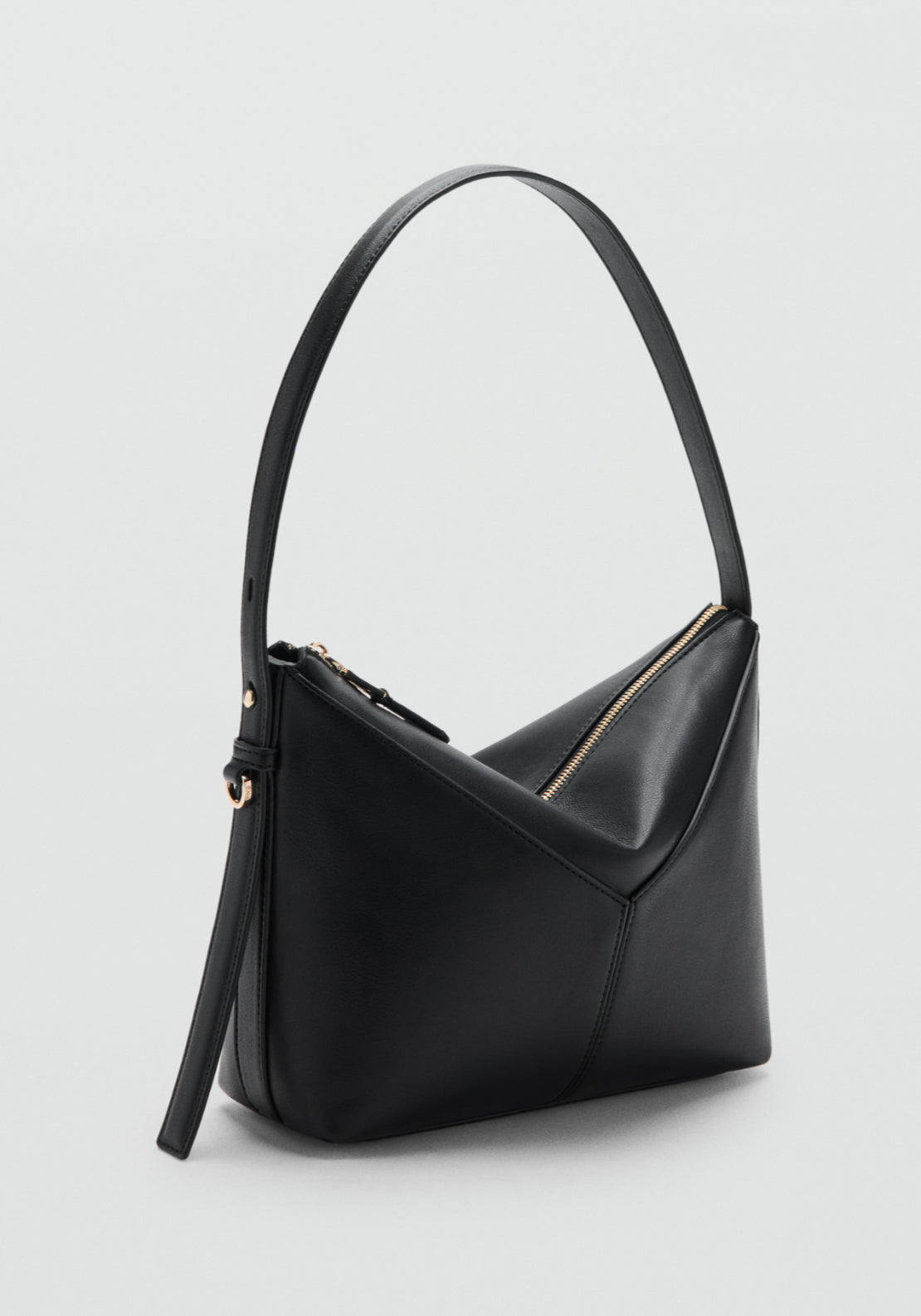 Adjustable Strap Shoulder Bag - Black