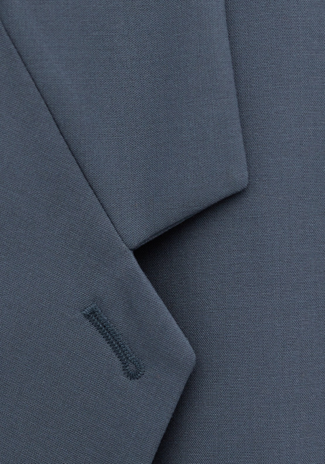Wool Blend Suit Blazer - Blue