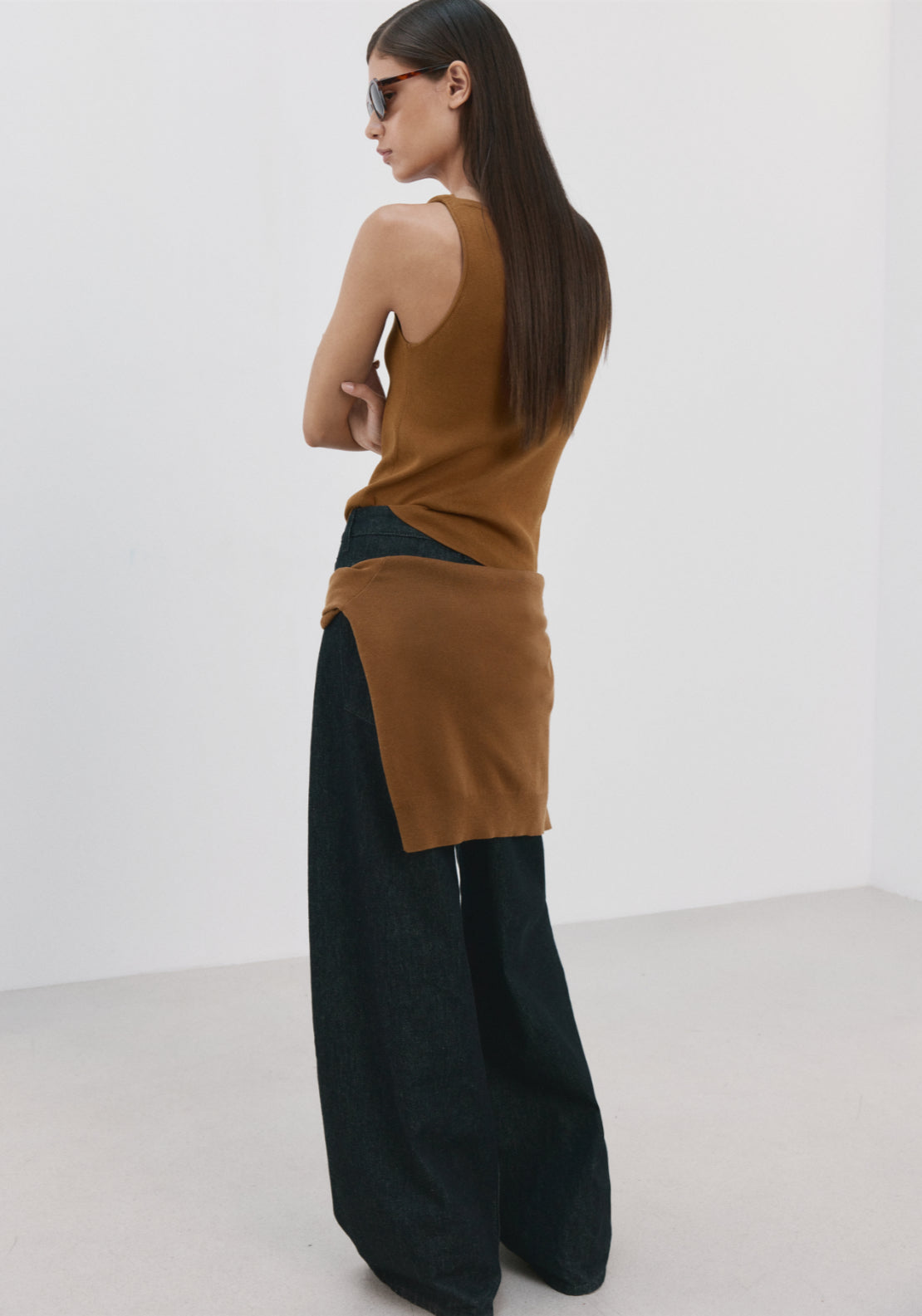 Fine Knit Top - Brown