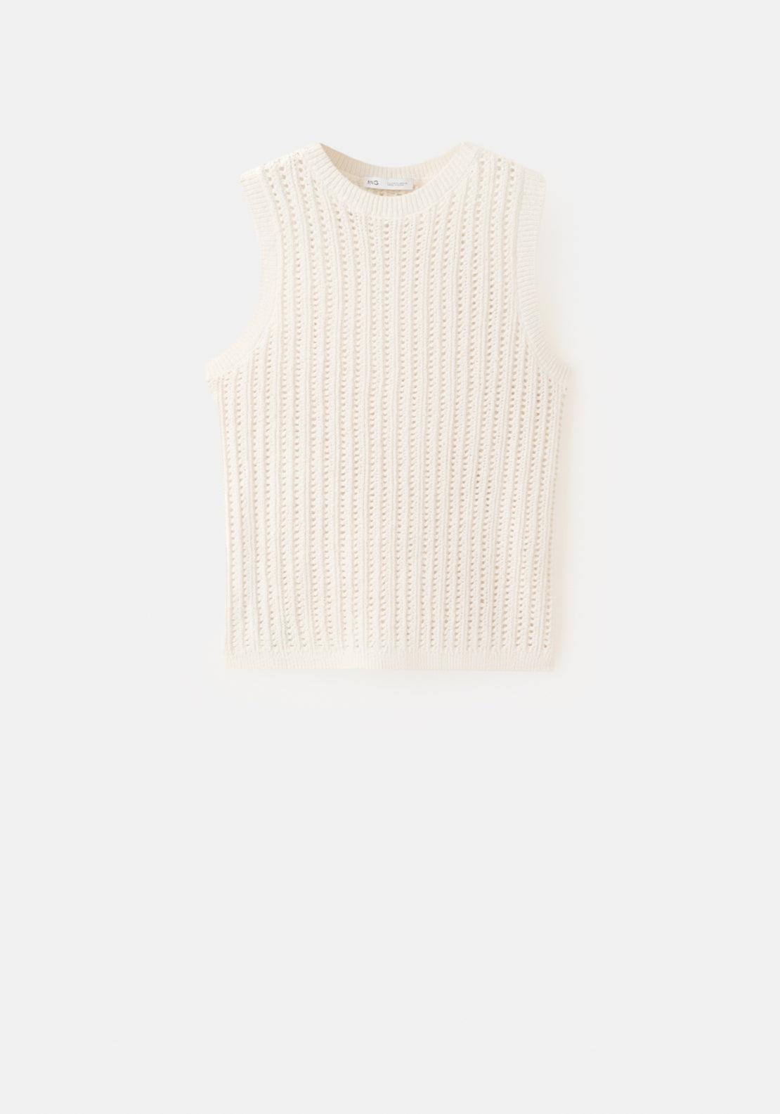 Openwork Knit Top - Cream