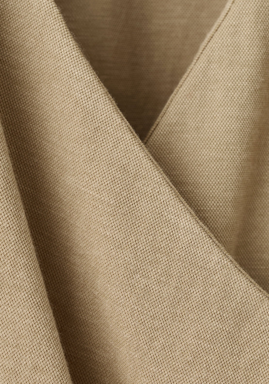 Ruched Wrap Top - Beige
