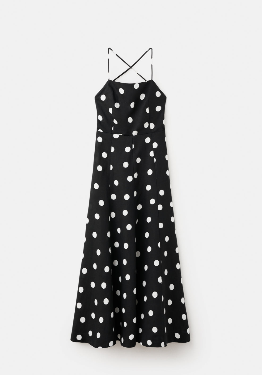 Lyocell Polka Dot Dress - Black