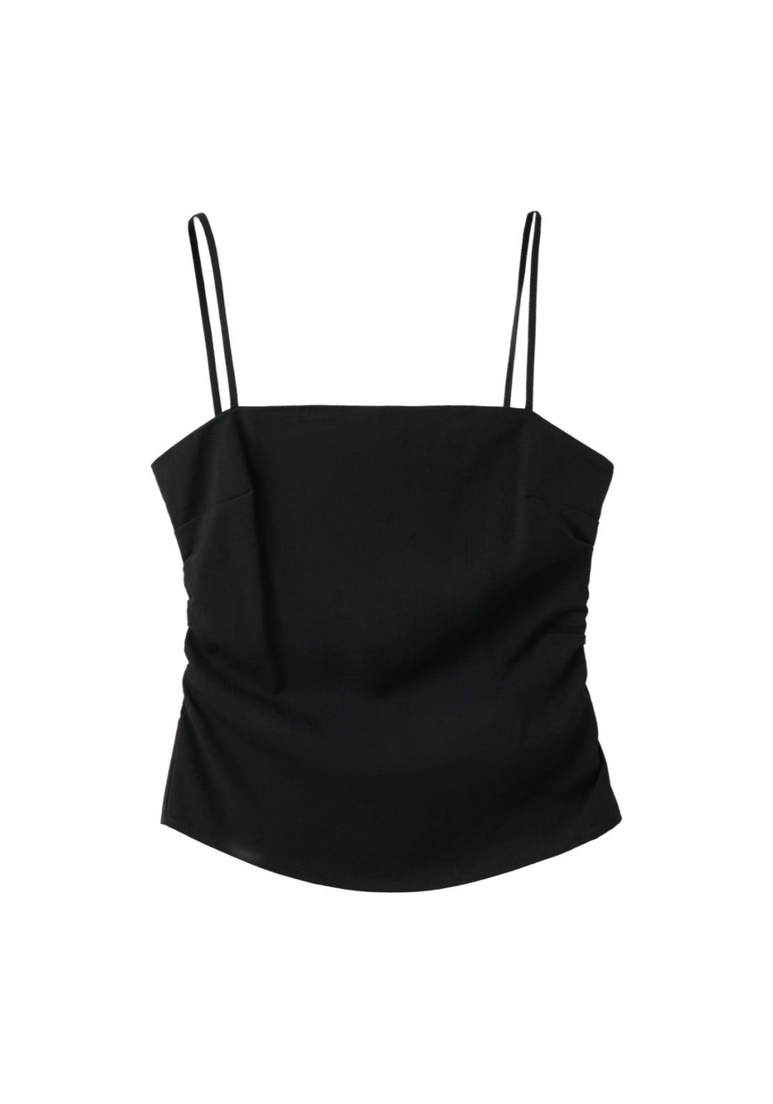 Square Neck Strappy Top - Black