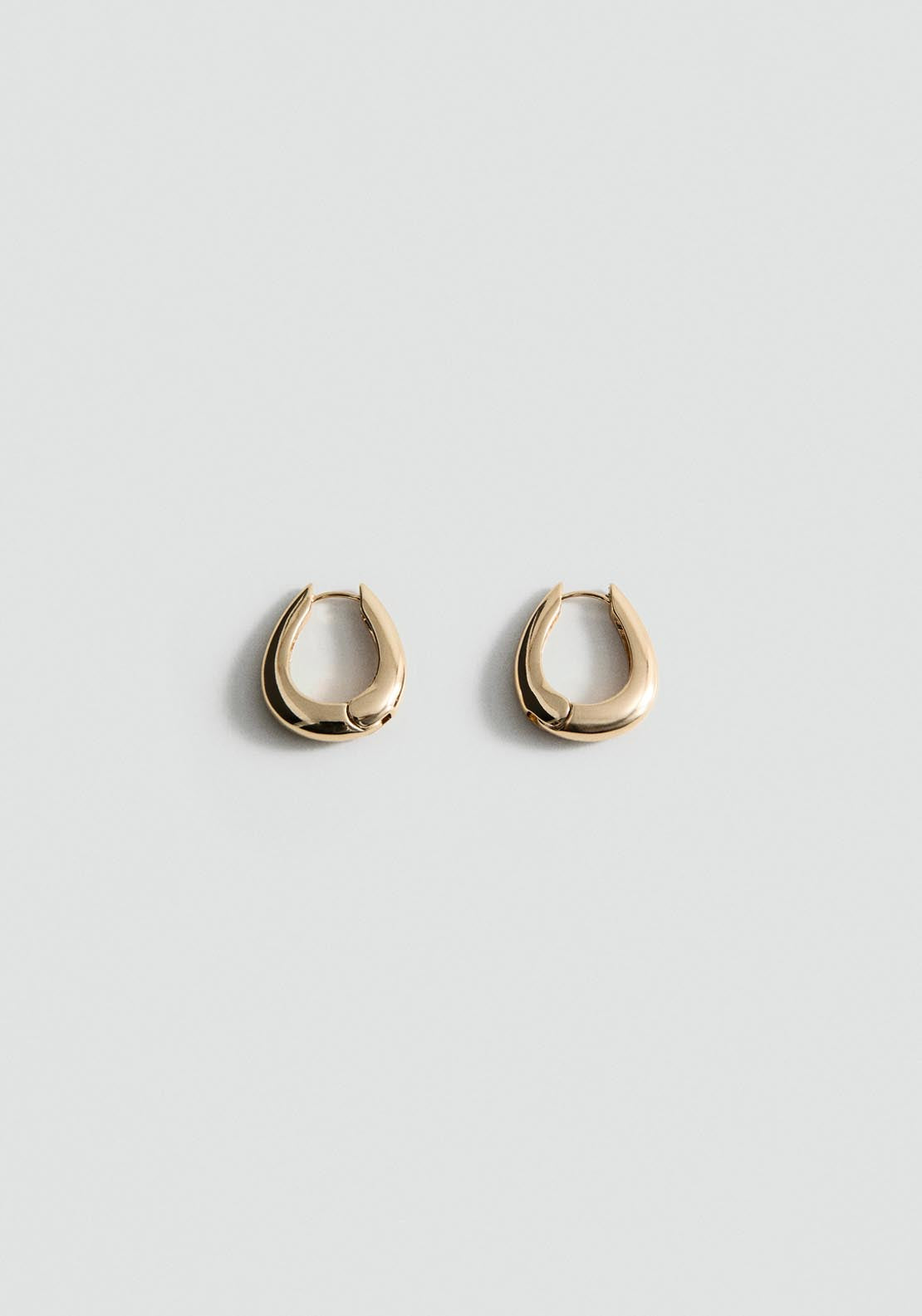 Mango Medium Volume Hoop Earrings - Gold 1 Shaws Department Stores