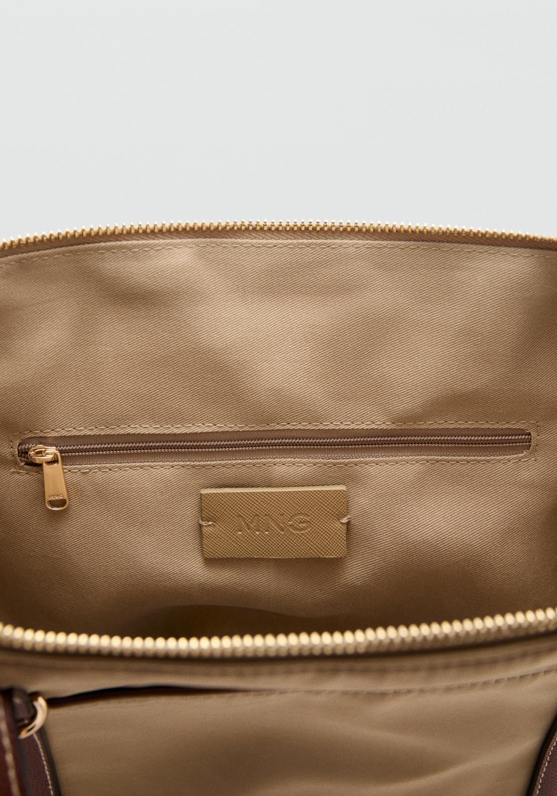 Shopper Bag With Double Handle - Beige