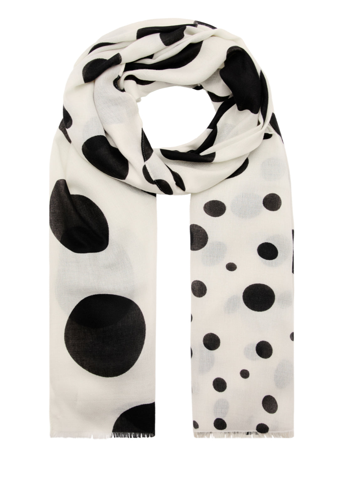 Polka Dot Scarf - Cream
