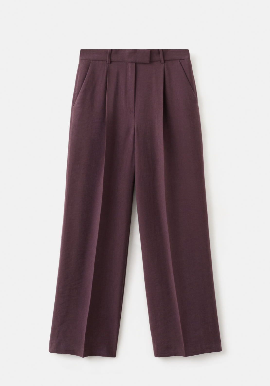 Low Rise Lyocell Trousers - Purple