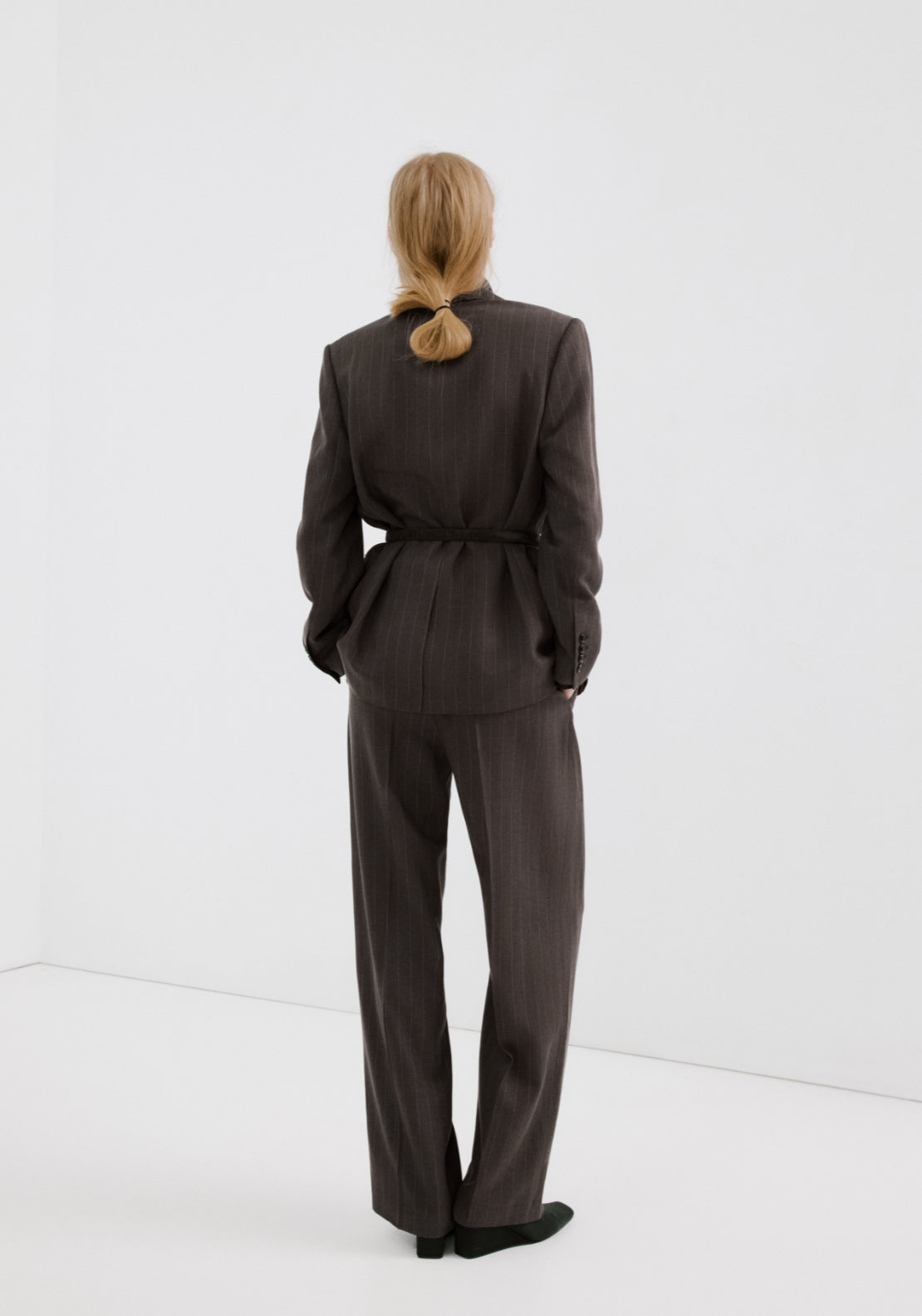 Lyocell Suit Trousers - Brown