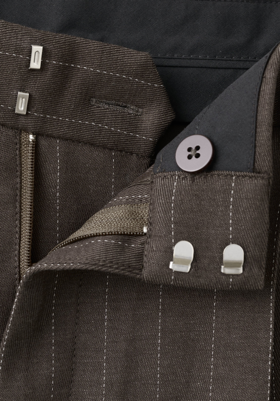 Lyocell Suit Trousers - Brown