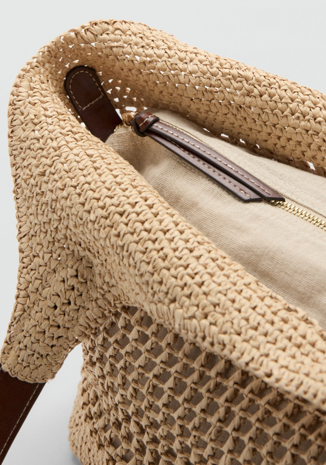 Natural Fibre Tote Bag - Beige