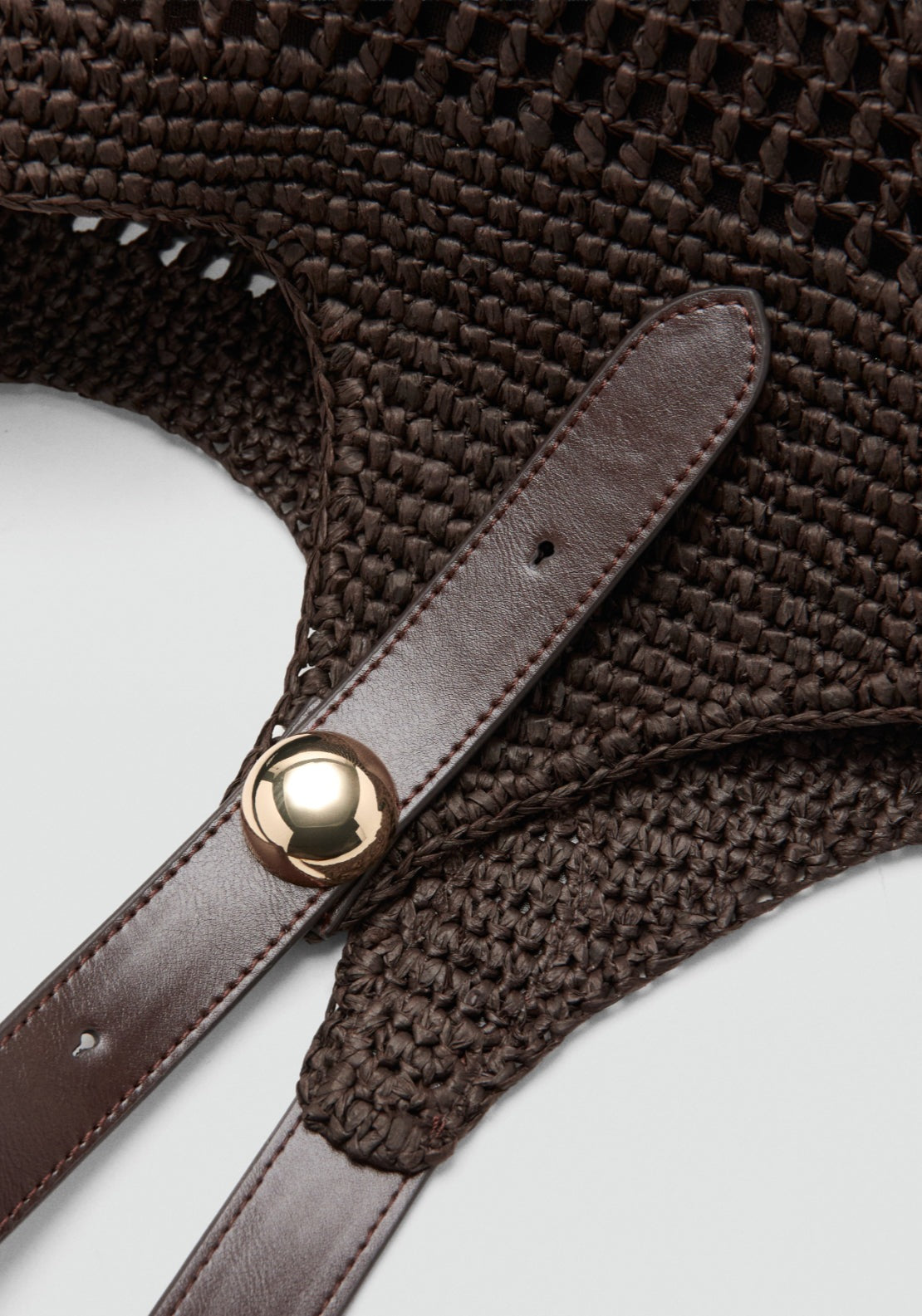 Natural Fibre Tote Bag - Brown